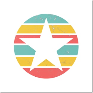 Star Design Vintage Distressed Posters and Art